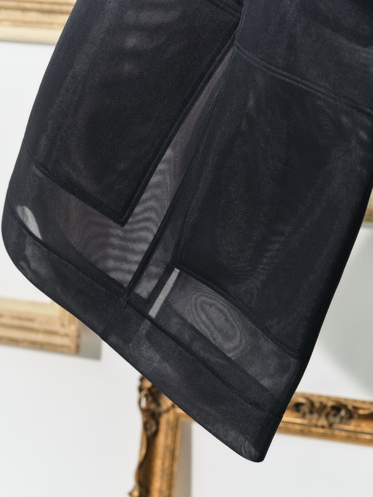 sheer double knee skirt