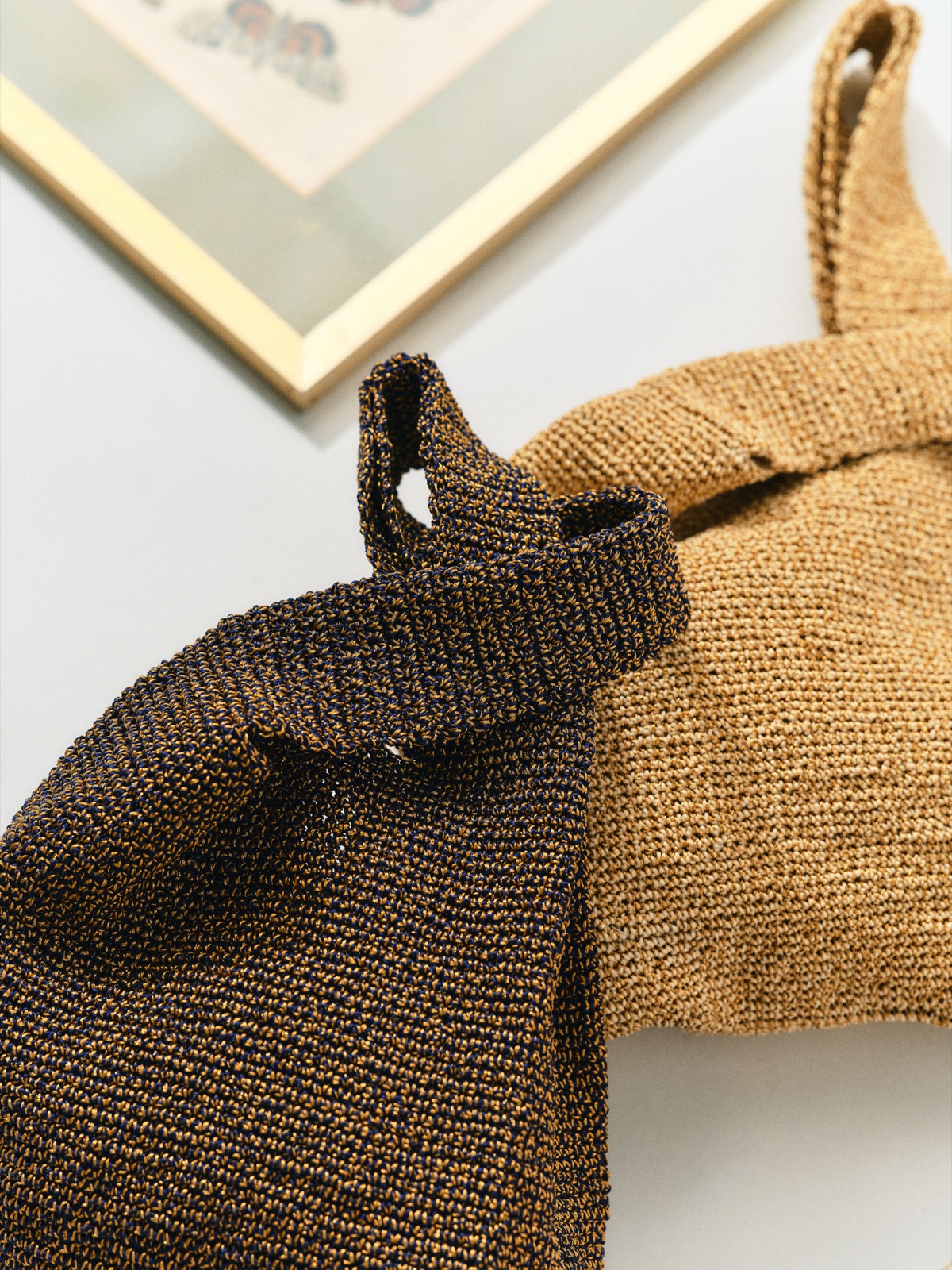 knit tote mini bag