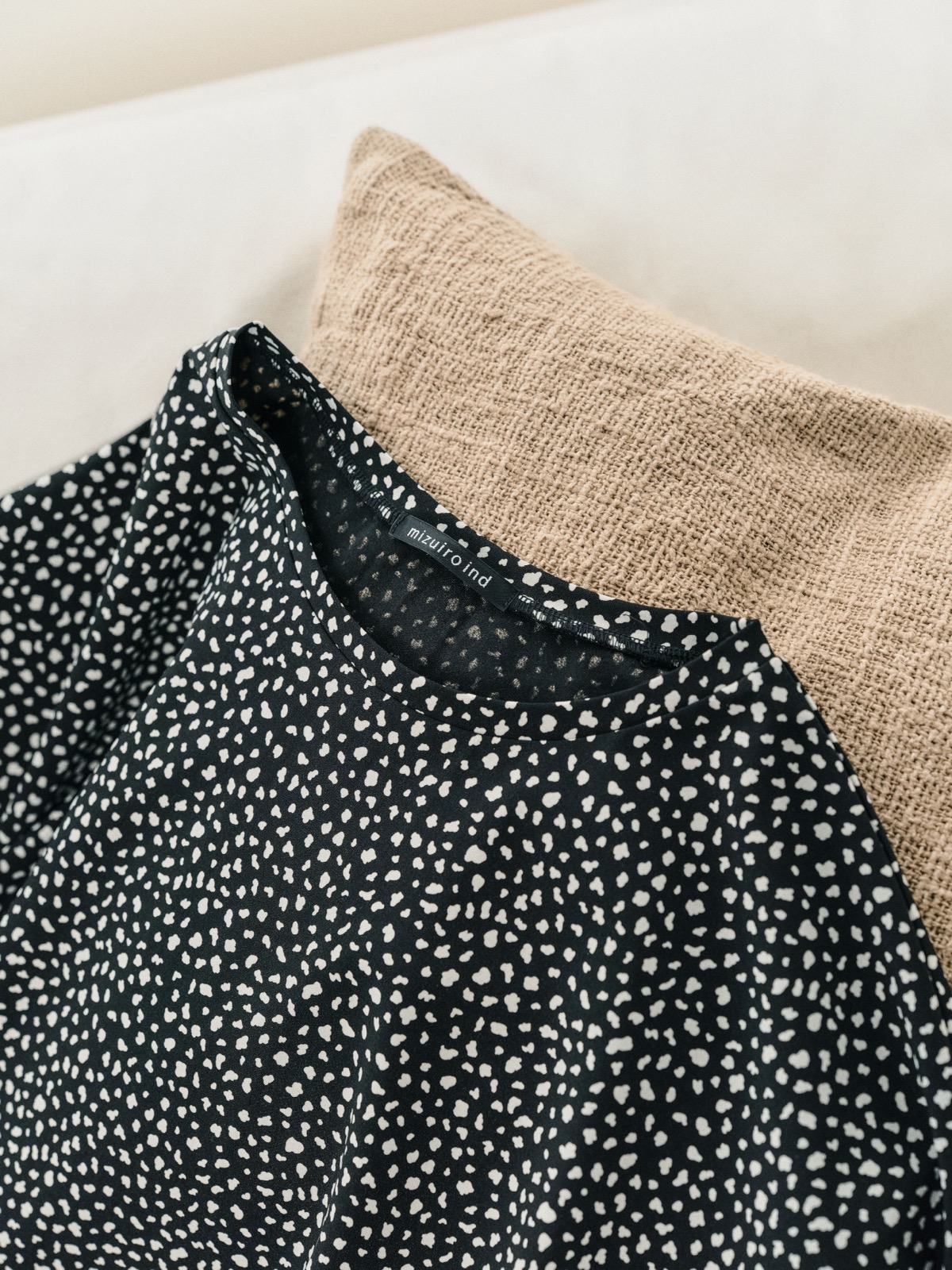 print wide pullover &<br>print drawstring hem pants