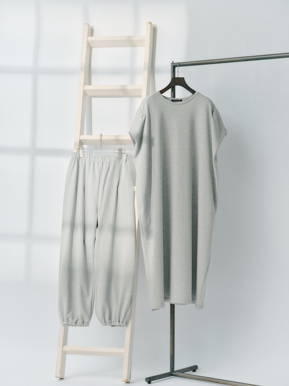 fleece N/S long one-piece &<br>fleece drawstring hem pants