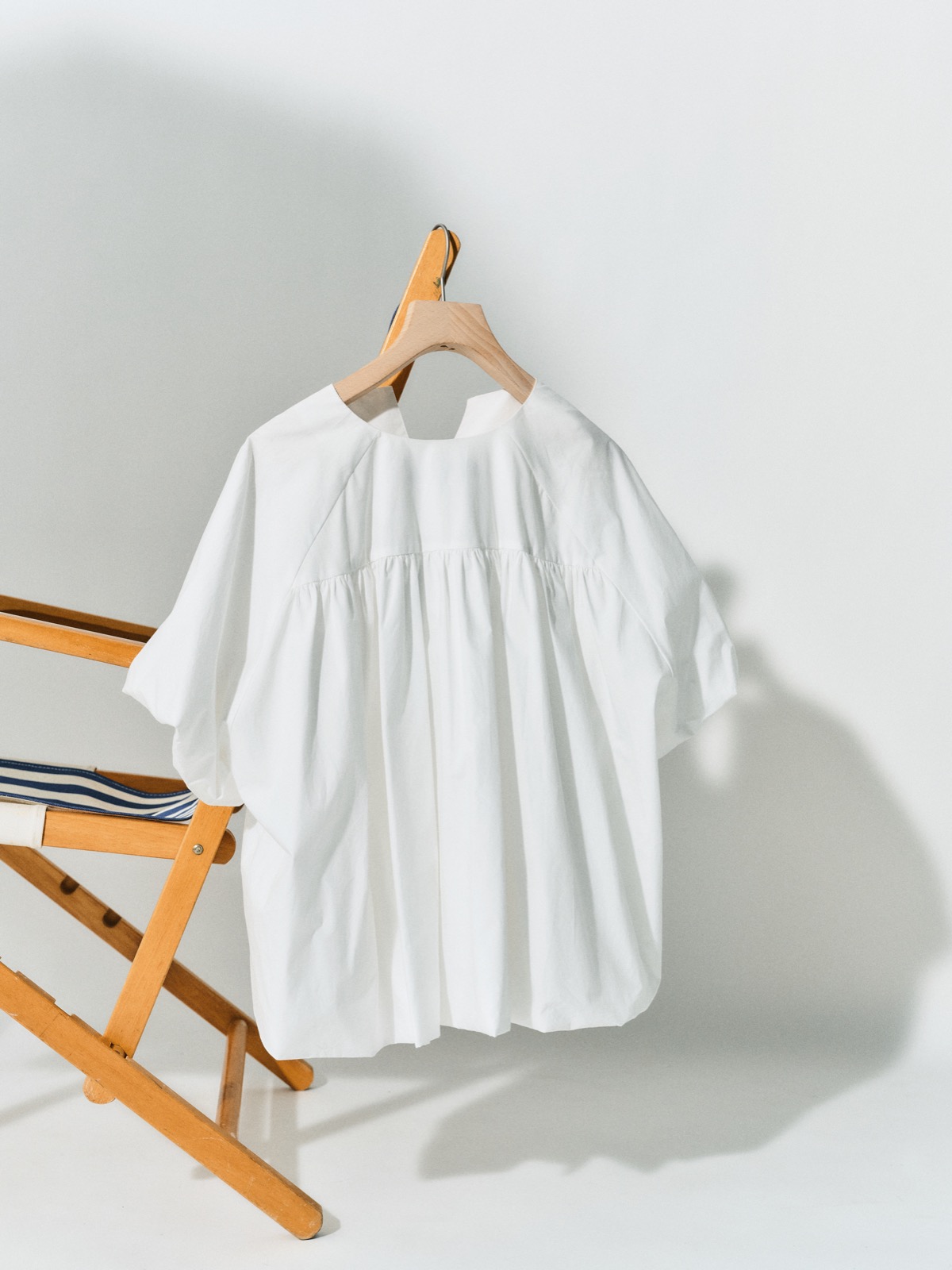 balloon no collar shirt
